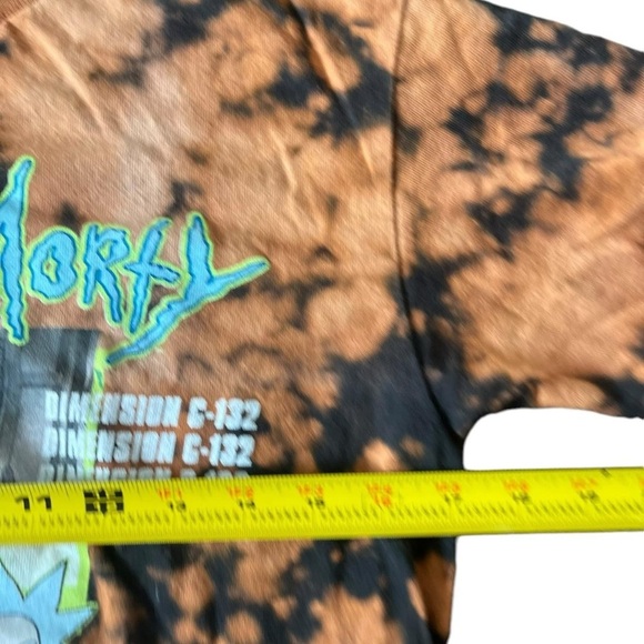 778-Orange and black Rick and Morty cotton t-shirt #RickAndMorty - Picture 3 of 5